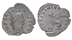 Gallienus seated Griffin