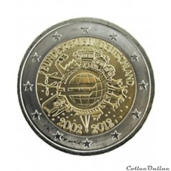 2 euros commémoratifs 2002/2012