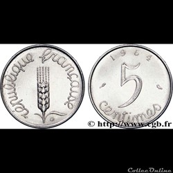 5 centimes 1964 'épi'
