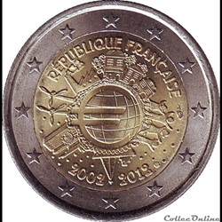 anniversaire de l'entrée de l'euro .2002-2012