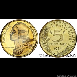 5 centimes 1981 'marianne'