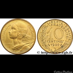 10 centimes 1980