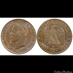 5 centimes 1865 napoleon III
