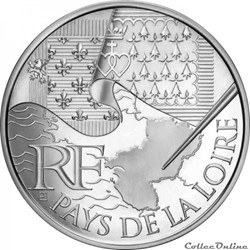 10 euros argent pays de la loire 2010