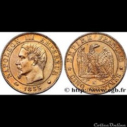 5 centimes 1854 napoleon III