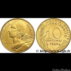 10 centimes 1998