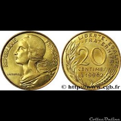 20 centimes 1996