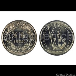 1/2 franc helvétique (suisse) 1983