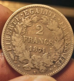 Deuxieme Republique A/ Tete Ceres a g R/Couronnr chene et laurier D27.1 P8.85g F265/7