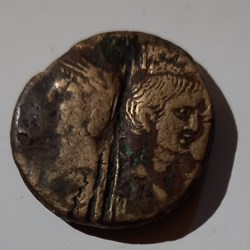Nimes As A/Tetes adosees Agrippa et Auguste R/Crocodile -16-10 D 6 P13.67 LT 2778 RIC 155