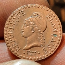 Deuxieme Republique A/Tete republique a g R / Legende D17.7 P1.97g F101/2