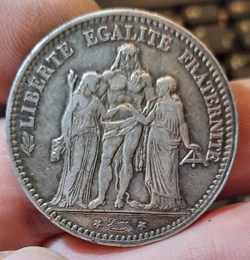 3° Republique A /Hercule debout de fae R /Couronne de laurier et de chene D37.2 P24.93g F334/12