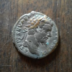 Septime Severe A/Tete lauree a d R/Pax assise a g D16.5 P 3.31 RCV6319 C 357 RIC 118