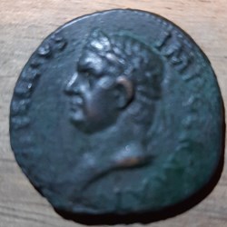Vittelius A/ Buste laure a g R/Liberte debout a d D 27.6 P9.20g  C49 RIC 43 RCV 2218