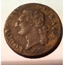 Louis 16 A/Tete nue a g R/Ecu de France couronne D 26 P 5.93g G 349 C2196 DR 613