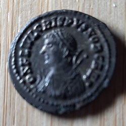Crispus A /Buste laure a g R/Porte de camp +337+306 D19.6 P2.29 RIC 35 tres rare
