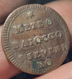 Etat Pontifical A / Armoirie R / Legende sur 4 lignes +17551799 D24.2 P3.28g