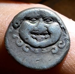 Thrace Apollonia Pontica A/Tete meduse R/Ancre -400-350 D14 P2.72g SNG BM160-X