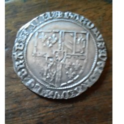 Charles le temeraire A/Ecu ecartele R/Croix fleuronnee D26.6 P 3.12g  GH 23/1