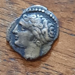Marseille Obole MA. A Tete Apollon a g R /Roue -300-100 D 10 P 0.48 Feugere OBM 10 a