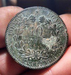 Troisieme Republique A/Tete de Ceres a d R/Legende ,couronne laurier et olivier D30.2 P9.53g F135/17