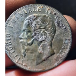 Victor Emmanuel 2 A / Tete nue a g R / Legende en 3 lignes D30.3 P10.15g KM 19/11.5