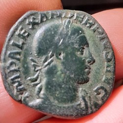 Alexandre Severe A/Buste laure a d R Mars maechant a d D27.2 P 17.80g C169 RIC635d RCV7979