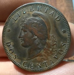 Argentine dos centavos 1890