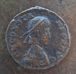 Constans A/Buste diademe a d R / Phenix debout a d +348+350 C22 RIC234