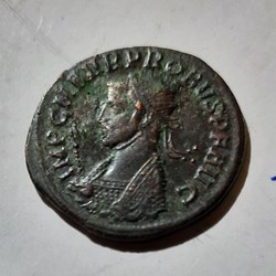 Probus A/ Buste radie a d R/Soleil dans un quadrige D23.8 P 4.18g RCV 12040 RIC 911 C 683