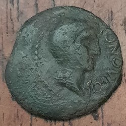 Santons A/ Tete nue a d R /Louve a d ,bucrane D14.8 P1.41g LT4316