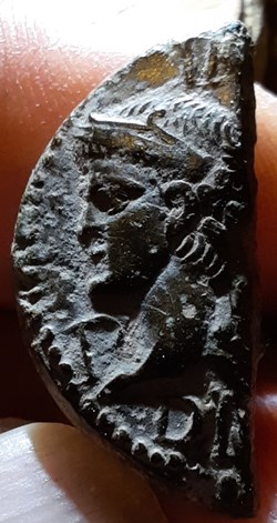 Nimes demi dupondius A/Tete Agrippa R/Crocodile -16-14 D26 P5.39g