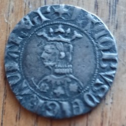 Espagne barcelone JacquesII dit le juste A/Buste du roi R/ Croix +1291+1327 D22.9 P 2.63g cc21722
