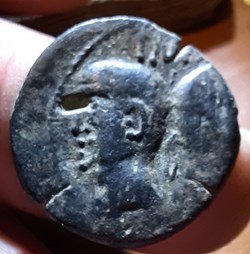 Nimes as imitation A/Tetes adossees Octave et Agrippa R/Crocodile -16-15