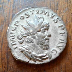 Postume A/Buste radie a d R/La Providence debout de face D20.8 P3.18g RCV10979  C295 RIC 80