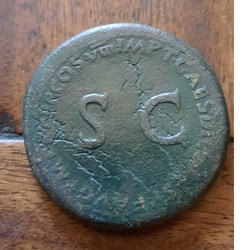 Domitille A/Carpentum a d R/Grand SC ,legende circulaire D34.4 P 24.60g RCV2577 C 1 RIC 153
