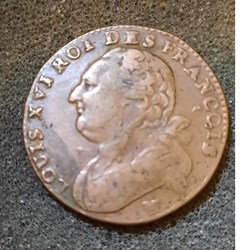 Louis XVI A/ Buste et tete nue a g R/Faisceau D29.1 P11.05g  C2253 DY1723 R34/61