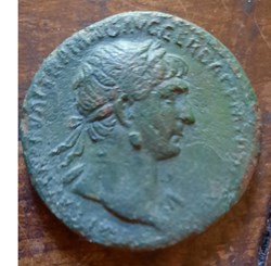 Trajan A/Buste laure a d R /Trajan sur cheval +104-111D32.8 P 22.50g RCV3204 C503 RIC534
