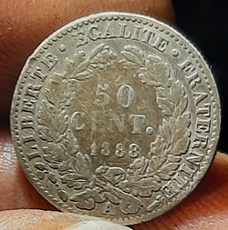 Troisieme Republique A/Tete Ceres ag R/ Couronne chene et laurier D18 P2.43g F189/13