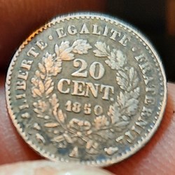 Deuxieme Republique A / Tete Ceres a g R /Couronne chene et laurier D15 P 0.98g F146/2