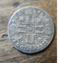 Louis 14 A/Croix au 8 L R/ Ecu de France couronne .D 23.2 P1.58g G91