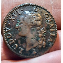 Louis XVI A/Tete nue a d R/Ecu de France D29.4 P 11.78g C2194 G350 DY1714 DR612