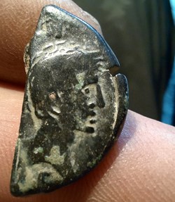 Nimes demi dupondius A/ Tete octave a d R/ Crocodile -16-15 D25.6 P5.55g