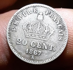 Napoleon 3 A /Tete lauree a g R/Couronne imperiale D16 P 0.98g F 150/1