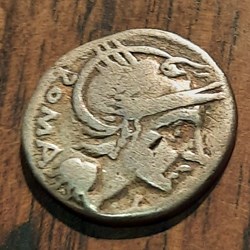 Flaminia A/Tete de rome R/Victoire dans une bige -109-108 D17.5 P3.72g RCV 179