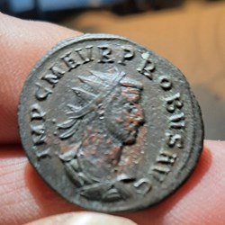 Probus A/Buste radie a d R/Victoire et probus face a face D22.5 P4.07g C172 RIC 908