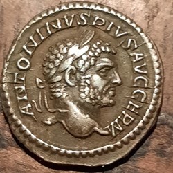 Caracalla A/ Tete lauree a d R/Serapis debout de face +216 D19.8 P3.25g RIC 280c