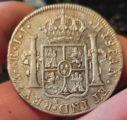 Mexique Ferdinand 7 A / Buste laure a d R /Ecu couronne D39 P26.70g KM 111