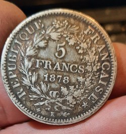 3° Republique A/Hercule debout de face R /Couronne laurier et chene D37.4 P24.80g F334/23