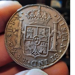 Mexique Charles 3 A / Tete lauree a d R / Ecu couronne D38.5 P26.90g KM:106.2a